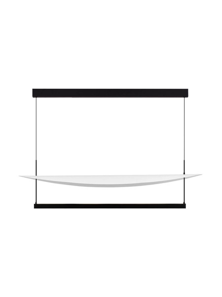 Nova Luce LED Pendelleuchte Diona dimmbar 81W warmweiss 3000K Schwarz Weiß Aluminium 120x30cm 9580677