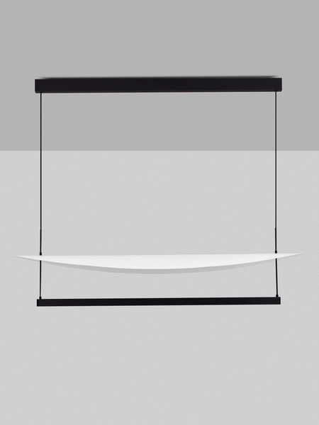 Nova Luce LED Pendelleuchte Diona dimmbar 81W warmweiss 3000K Schwarz Weiß Aluminium 120x30cm 9580677