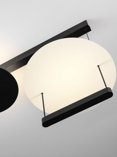 Nova Luce LED Pendelleuchte Diona dimmbar 35W warmweiss 3000K Schwarz Weiß Aluminium 80x40cm 9580678