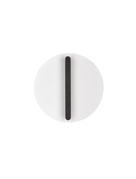 Nova Luce LED Wandleuchte Nalu dimmbar 15W warmweiss 3000K Schwarz Weiß Stahl Aluminium Ø20cm 9580680