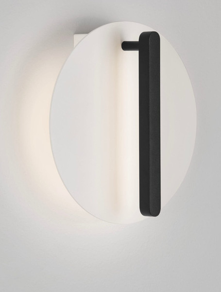 Nova Luce LED Wandleuchte Nalu dimmbar 15W warmweiss 3000K Schwarz Weiß Stahl Aluminium Ø20cm 9580680