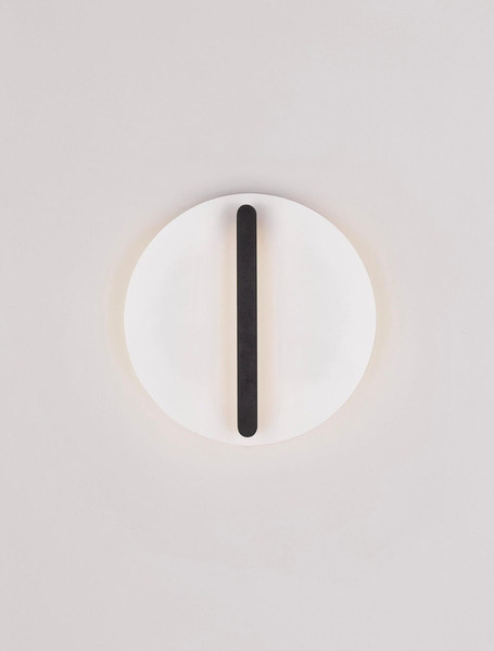 Nova Luce LED Wandleuchte Nalu dimmbar 15W warmweiss 3000K Schwarz Weiß Stahl Aluminium Ø20cm 9580680