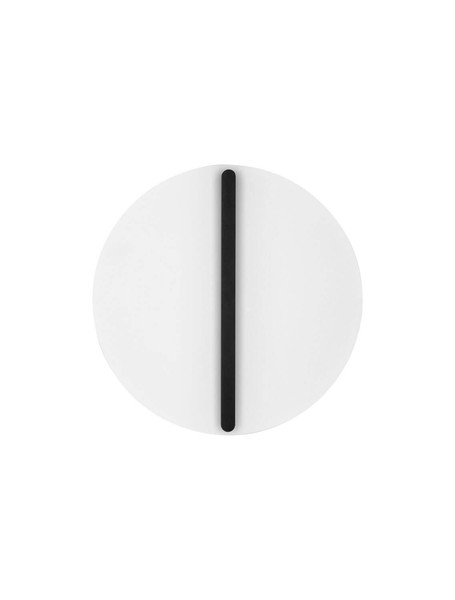 Nova Luce LED Wandleuchte Nalu dimmbar 28W warmweiss 3000K Schwarz Weiß Stahl Aluminium Ø40cm 9580682