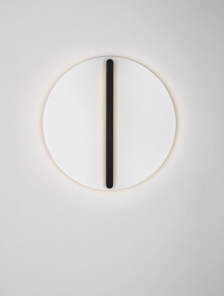 Nova Luce LED Wandleuchte Nalu dimmbar 28W warmweiss 3000K Schwarz Weiß Stahl Aluminium Ø40cm 9580682