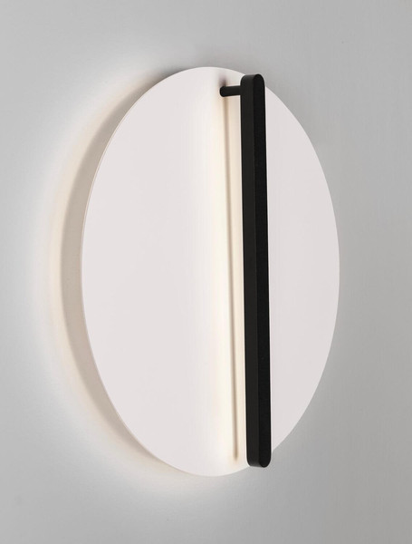 Nova Luce LED Wandleuchte Nalu dimmbar 28W warmweiss 3000K Schwarz Weiß Stahl Aluminium Ø40cm 9580682
