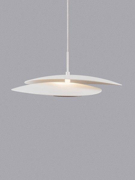 Nova Luce LED Pendelleuchte Olea dimmbar 16W warmweiss 3000K Weiß Aluminium Ø35cm 9580694