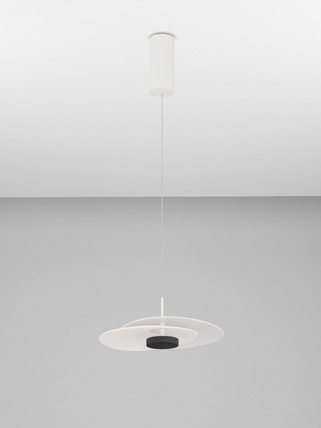 Nova Luce LED Pendelleuchte Olea dimmbar 16W warmweiss 3000K Weiß Aluminium Ø35cm 9580694