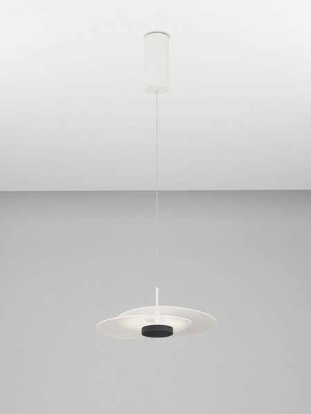 Nova Luce LED Pendelleuchte Olea dimmbar 16W warmweiss 3000K Weiß Aluminium Ø35cm 9580694