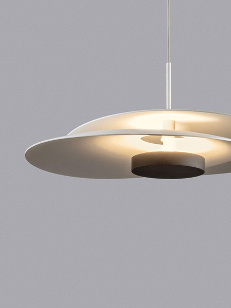 Nova Luce LED Pendelleuchte Olea dimmbar 16W warmweiss 3000K Weiß Aluminium Ø35cm 9580694