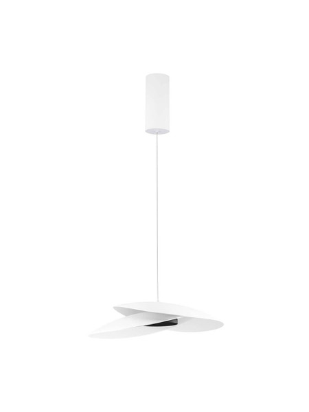 Nova Luce LED Pendelleuchte Olea dimmbar 22W warmweiss 3000K Weiß Aluminium Ø48cm 9580697