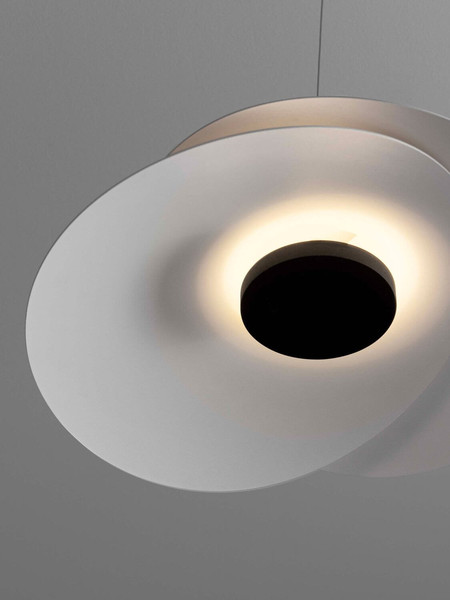 Nova Luce LED Pendelleuchte Olea dimmbar 22W warmweiss 3000K Weiß Aluminium Ø48cm 9580697