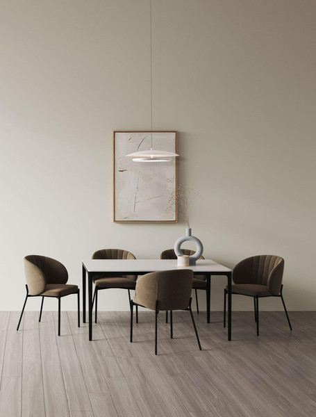 Nova Luce LED Pendelleuchte Olos dimmbar 21W warmweiss 3000K Weiß Chrom Glas Aluminium Ø35cm 9580700