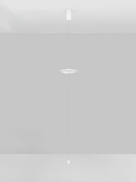 Nova Luce LED Stehleuchte Olos dimmbar 21W warmweiss 3000K Weiß Chrom Glas Aluminium 330cm 9580701