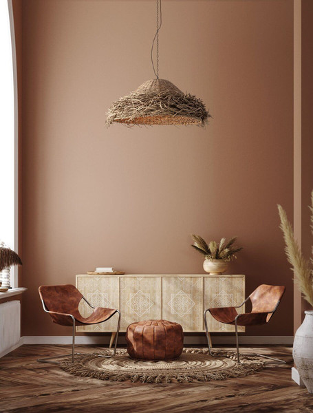 Nova Luce Pendelleuchte Natu E27 Natur Seegras Ø65cm 9586513