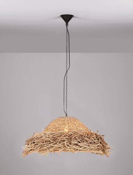 Nova Luce Pendelleuchte Natu E27 Natur Seegras Ø65cm 9586513