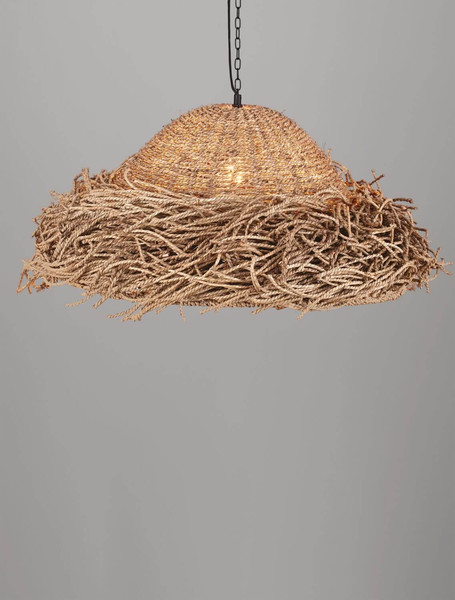 Nova Luce Pendelleuchte Natu E27 Natur Seegras Ø65cm 9586513