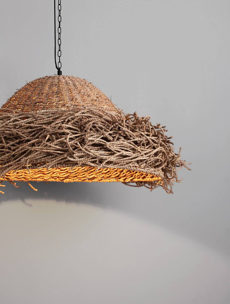 Nova Luce Pendelleuchte Natu E27 Natur Seegras Ø65cm 9586513