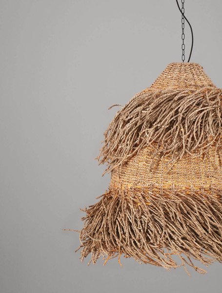 Nova Luce Pendelleuchte Hay 3-flammig 3xE27 Natur Rattan Ø55cm 9586514