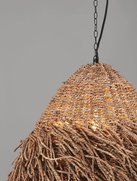 Nova Luce Pendelleuchte Hay E27 Natur Rattan Ø40cm 9586516