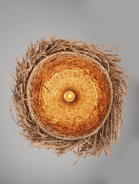 Nova Luce Pendelleuchte Hay E27 Natur Rattan Ø40cm 9586516