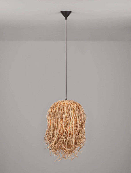 Nova Luce Pendelleuchte Hay E27 Natur Rattan Ø35cm 9586517