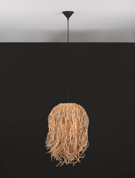 Nova Luce Pendelleuchte Hay E27 Natur Rattan Ø35cm 9586517