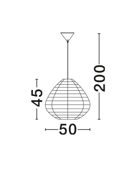 Nova Luce Pendelleuchte Melody E27 Schwarz Rattan Ø50cm 9586518