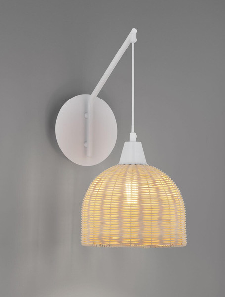 Nova Luce Wandleuchte Fado E27 Natur Rattan 40x20,5cm 9586531