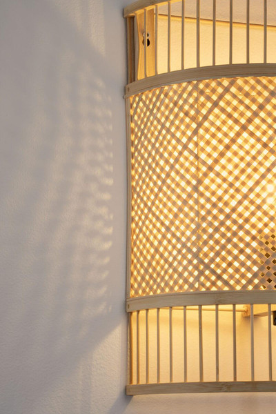 Nova Luce Wandleuchte Pale E27 Natur Bambus 40x28,5cm 9586534