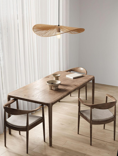 Nova Luce Pendelleuchte Siara E27 Natur Schwarz Rattan 60x59,5cm 9586536