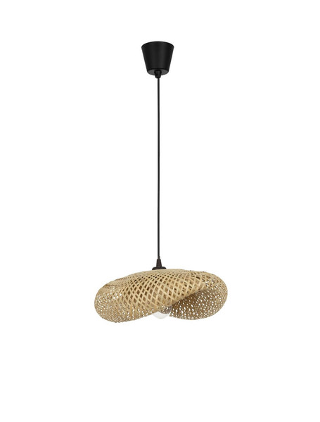 Nova Luce Pendelleuchte Adaline E27 Natur Schwarz Bambus 42x32cm 9586537