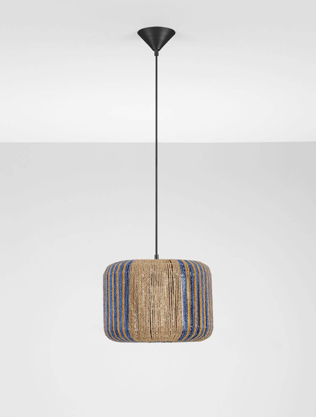 Nova Luce Pendelleuchte Abby E27 Mehrfarbig Stahl Seil Ø33x25cm 9586606