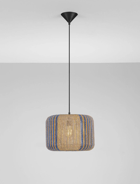 Nova Luce Pendelleuchte Abby E27 Mehrfarbig Stahl Seil Ø33x25cm 9586606