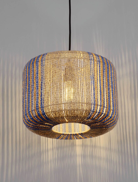Nova Luce Pendelleuchte Abby E27 Mehrfarbig Stahl Seil Ø33x25cm 9586606