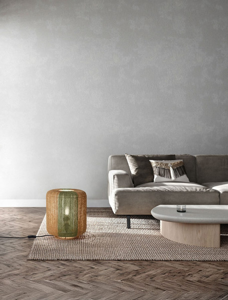 Nova Luce Tischleuchte Dena E27 Natur Grün Seil Ø33cm 9586612