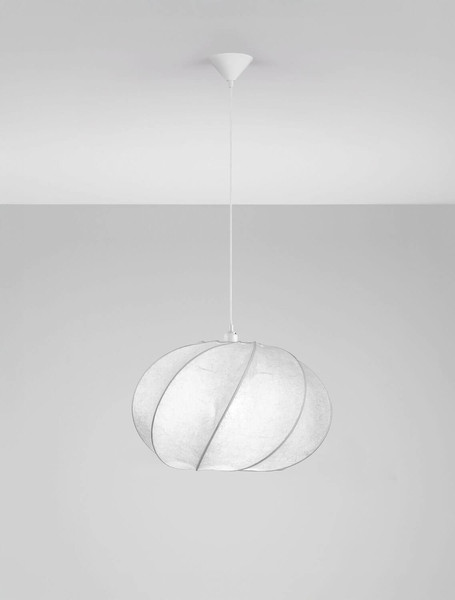 Nova Luce Pendelleuchte Bora E27 Weiß Ø55cm 9586617