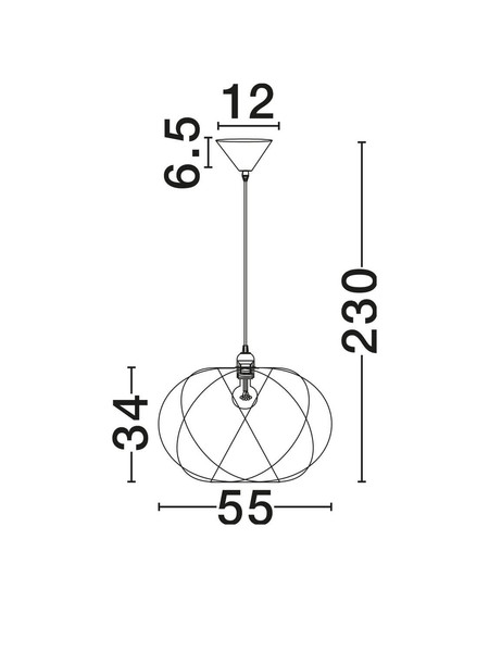 Nova Luce Pendelleuchte Bora E27 Weiß Ø55cm 9586617