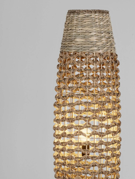 Nova Luce Stehleuchte Anada E27 Natur Holz Rattan 119cm 9586621