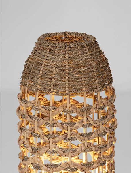 Nova Luce Stehleuchte Elma E27 Natur Schwarz Rattan 70cm 9586622