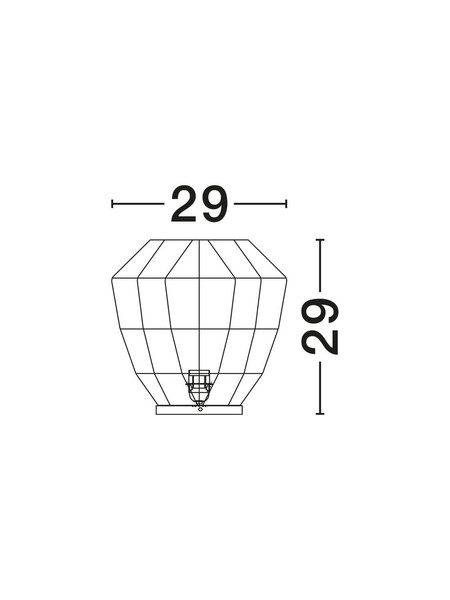 Nova Luce Tischleuchte Mapi E27 Natur Rot Seil Rattan Ø29cm 9586623