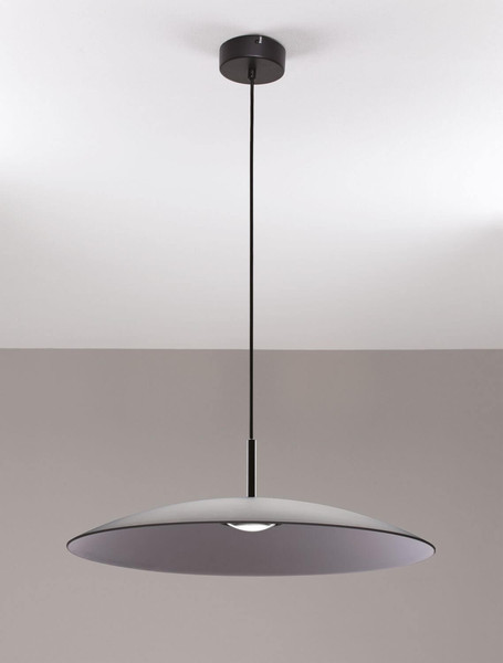 Nova Luce LED Pendelleuchte Polifemo 17W Rauchgrau Schwarz Glas Metall Ø60cm 9620140