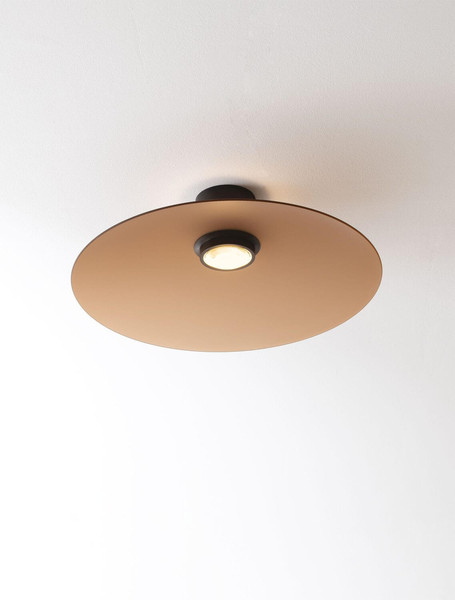 Nova Luce LED Deckenleuchte Polifemo 17W warmweiss 3000K Mokka Schwarz Glas Metall Ø60cm 9620143