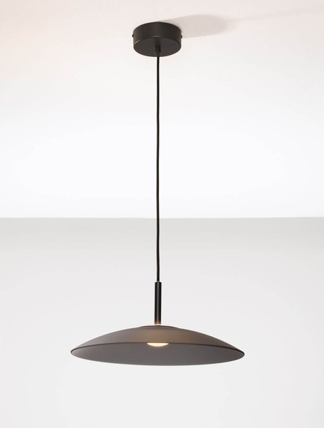 Nova Luce LED Pendelleuchte Polifemo 12W warmweiss 3000K Rauchgrau Schwarz Glas Metall Ø40cm 9620144