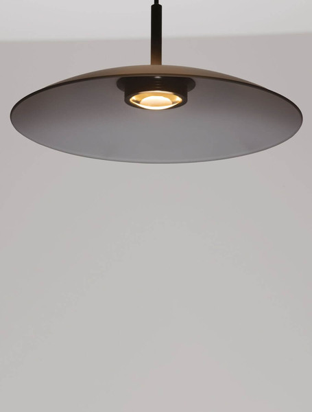 Nova Luce LED Pendelleuchte Polifemo 12W warmweiss 3000K Rauchgrau Schwarz Glas Metall Ø40cm 9620144