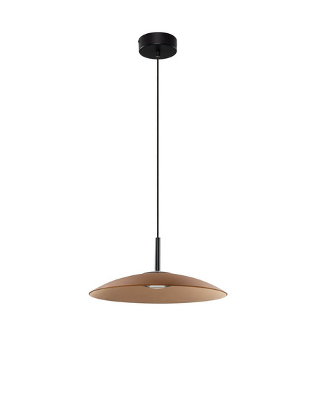 Nova Luce LED Pendelleuchte Polifemo 12W warmweiss 3000K Mokka Schwarz Glas Metall Ø40cm 9620145
