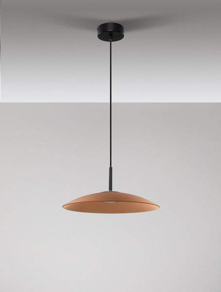 Nova Luce LED Pendelleuchte Polifemo 12W warmweiss 3000K Mokka Schwarz Glas Metall Ø40cm 9620145