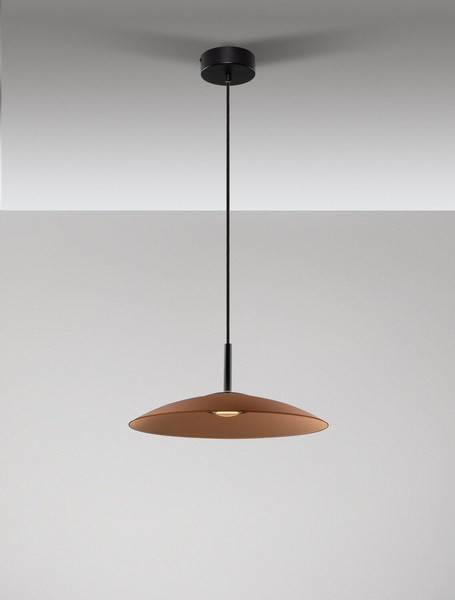 Nova Luce LED Pendelleuchte Polifemo 12W warmweiss 3000K Mokka Schwarz Glas Metall Ø40cm 9620145