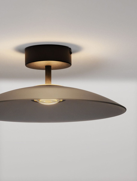 Nova Luce LED Deckenleuchte Polifemo 12W warmweiss 3000K Schwarz Rauchgrau Glas Metall Ø40cm 9620146