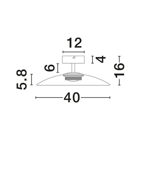 Nova Luce LED Deckenleuchte Polifemo 12W warmweiss 3000K Schwarz Rauchgrau Glas Metall Ø40cm 9620146