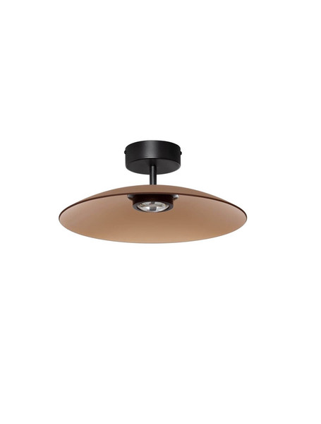 Nova Luce LED Deckenleuchte Polifemo 12W warmweiss 3000K Mokka Schwarz Glas Metall Ø40cm 9620147